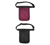 Sac D'Infirmière 2 Pièces, Sac De Rangement Portable pour Infirmière, Sac De Rangement Multi-Compartiments, Sac De Taille Réglable (Noir, Violet)