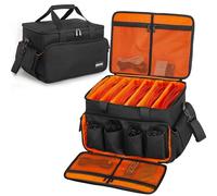 Sac DJ,Sac De Transport De Câbles avec Séparateur Amovible et Deux Poches Séparées -40 x28x 30 cm - Sac De Transport Robuste pour équipement DJ Professionnel, Instruments De Musique