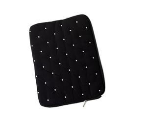Sac d'ordinateur à Pois brodés, Rangement intérieur Simple for Tablette et Ordinateur Portable de Couleur Unie, Plusieurs Tailles au Choix(9-11 inch)