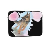 Sac d'ordinateur de 25,4 cm pour les amoureux des chiens de berger allemand, sac de rangement portable, adapté pour les voyages d'affaires et les trajets quotidiens