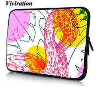 Sac d'ordinateur imprimé flamant rose pour femmes, sacoche à manches, étui de protection, Funda portable - For 15.4-Pouces - Flamingo003 Imprimé