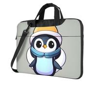 Sac d'ordinateur portable avec imprimé pingouin mignon et pratique - Style unique et protecteur, Noir , 15.6 inch