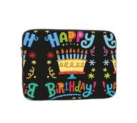 Sac d'ordinateur portable de 25,4 cm avec motif « Happy Birthday Big Cake » - Convient pour les voyages d'affaires et les trajets quotidiens