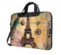 Sac d'ordinateur portable élégant et protecteur Motif Tour Eiffel Paris, Noir , 13 inch