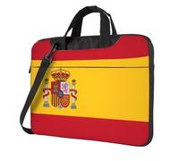 Sac d'ordinateur portable pratique imprimé drapeau espagnol élégant et protecteur style unique, Noir , 13 inch