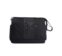 Sac D'ordinateur Portable Sac Bandoulière Piquadro Unisexe Cuir Et Tissu Noir