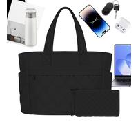 Sac d'ordinateur portable - Sacs d'ordinateur pour ordinateurs portables | Sacs fourre-tout de travail en couches | Sac à bandoulière informatique de l'entreprise compartimentée | Bourse de tas de gra