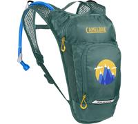 Sac dos d'hydratation CamelBak Mini MULE pour enfants, id al pour la randonn e et le v lo 1 417 g, vert/montagnes