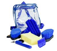 Sac dos HORZE, kit de pansage facile transporter avec six outils poign e souple - Rouge - Taille unique