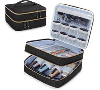 Sac Double Couche pour Tondeuse à Cheveux, Étui de Transport Compatible avec SUPRENT, Hatteker, Wahl, GLAKER et la Plupart des Tondeuse Standard et Accessoires de Coiffure, Noir
