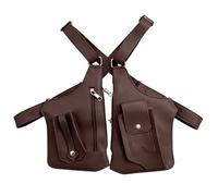 Sac Double Épaule Sous-Bras - Holster Anti-Vol Réglable | Sac Porte-Épaule En Cuir Sous-Aisselle Pour Hommes Voyage Travail Passeport Scolaire Argent Course Randonnée Moto Téléphone Bouteille D'Eau Po