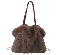 Sac Doux | Pochette Grand Extérieur Ajustable en Peluche avec Bretelle Détachable,Sacs D'Hiver Pour Femmes - pour Travail Shopping Voyage Sports Aventure Extérieure Camping Fitness