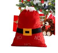 Sac Du Père Noël | Grandes Fournitures De Fête Rouge À Cordon Thème Père Noël,Pochette à Bonbons de,Pour Adultes Famille Anniversaire Maison Vacances Nouvel An