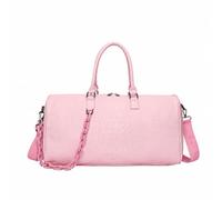 Sac Duffel Imperméable, Rose, Rose Clair | Finition Crocodile Embossée, marin En Similicuir, Grand Volume, pour escapa, Sport