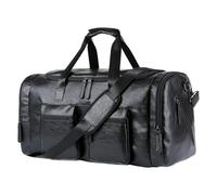 Sac Duffle de Cuir PU Grande Capacité Facile À Transporter | Sac De Sport Pour Déplacements Et Nuit Pour Vêtements Chaussures Salle De Sport Avion Travail Vacances Affaires