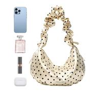 Sac Dumpling À Pois Souple - Avec Fermeture Éclair Souple Grande Capacité Et Tendance,Sac Dumpling Cabas Sous Le Bras,Pour Téléphone Portefeuille Cosmétiques Trajets Quotidiens Travail Voyage