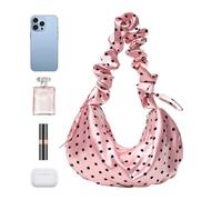 Sac Dumpling À Pois Souple | Design Élégant Et Mignon Multi-Poches Avec Fermeture Éclair,Sac Dumpling Cabas Sous Le Bras,Pour Téléphone, Clés, Portefeuille, Trajets Quotidiens, Travail, Voyage