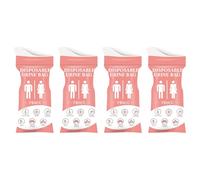 Sac d'urine de voyage voyage urinoir jetable urinoir 4 pièces 750 cm³ étanche portable voyage voiture voyage voiture bouchon de randonnée camping hommes femmes pipi rose