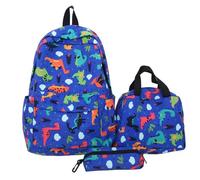 Sac Ecole Fille - Sac À Dos De Grande Capacité À Motif De Voiture De Dinosaure pour Le Transport sur Deux Épaules Adapté Aux Élèves du Primaire De La 3E À La 6E Année Sac À Dos La (Blue One Size)