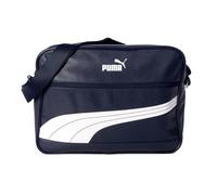 PUMA Unisexe - Sac à bandoulière rétro pour adulte - Campus Reporter, bleu marine/blanc