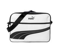 PUMA Unisexe - Sac à bandoulière rétro pour adulte - Campus Reporter, blanc/noir