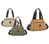 Sac en bandoulière multifonction en toile : Marron