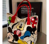 Sac en canevas avec motifs de Mickey Mouse, Minnie Mouse et Donald Duck de Disney. C'est un sac à épaule casual et pratique pour le transport avec une grande capacité, un sac fourre-tout. Sac pour fem