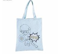 Sac en coton bleu 25 x 20 cm - super-héros Bleu G