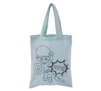 Sac en coton bleu 25 x 20 cm - super-héros Bleu G
