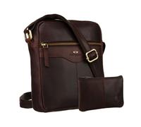 Sac en cuir marron PTN 711E-OPU-6842