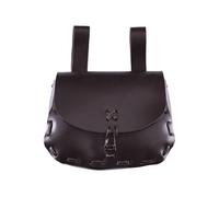 Sac En Cuir Médiéval, Marron Foncé