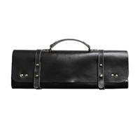 Sac en cuir noir pour baguettes, compact et élégant, pratique pour plusieurs baguettes