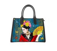 Sac en cuir peint à la main - MEXIQUE inspiré par FRIDA - Sacs pour femmes, Sacs à main, Cuir véritable, Fabriqué en Italie, Cuir peint, Sacs à main et à bandoulière, Artisanat