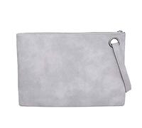 Sac en Cuir pour Femmes Pochette Couleur Enveloppe pour Dîner Solide Sac de Mode Sacs à Bandoulière Argent, gris, Taille unique