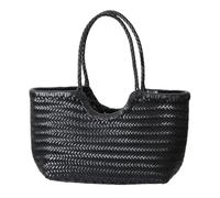Sac en Cuir Tissé Sacs à Main for Femme, Sac à bandoulière tissé décontracté(Color 1)