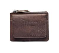 Sac en cuir véritable : petit portefeuille minimaliste avec plusieurs compartiments pour cartes pour un rangement facile, Coffee, taille unique pour tous, One Style