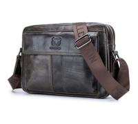 Sac en cuir véritable pour homme - BULLCAPTAIN - Bandoulière - Marron foncé