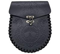 Sac en Faux Cuir médiéval, Sac de Ceinture Nordique en Relief, Sac de Ceinture Steampunk, Sac de Ceinture Renaissance pour Homme, Porte-Monnaie rétro pour GNL Ren Faire (Dragon)