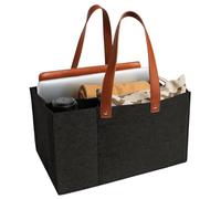 Sac en feutre, fourre-tout d'épicerie pliable en feutre avec poignée et sacs de courses réutilisables et portables à plusieurs compartiments pour le rangement, les pique-niques, le sac fourre-tout