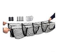 Sac en filet de coffre - 110 x 30 cm - Noir - Organiseur de cargaison SUV - Filet de rangement élastique 3D - Maintien sécurisé de la charge - Camionnette de voyage