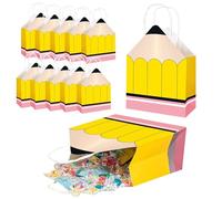 Sac En Forme De Crayon,12 Pièces Sacs Bonbons Rentrée Scolaire | Décoration Pour Classes Fêtes Anniversaires Événements Célébrations