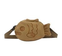 Sac en forme de poisson, sac messager en toile fantaisie Kawaii avec sangle réglable et fermeture éclair, à main amusant en forme de poisson pour femmes et filles, messager mignon, nouveauté, poc
