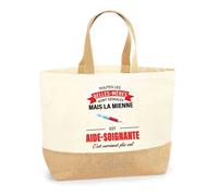 Sac en jute - PLANETEE - Belle-Mère Aide Soignante - Jute naturel - Multicolore - Fabriqué en France