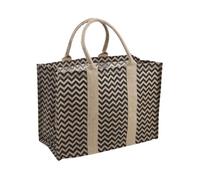 Sac en jute plastifiée Chevron noir