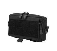 Sac en nylon avec fermeture éclair sur le devant et compartiment principal pour ranger vos équipements lors d'activités de plein air, Couleur : noir., Beauté de masse