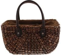 Sac en paille de maïs, moka, P43 x L20 x H24 cm, GH44 cm, sac à provisions,cabas