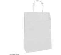 Sac en papier 22 x 29 x 10 cm - Kraft blanc - 25 pcs Blanc G