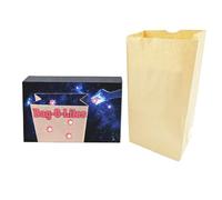 Sac en papier avec des tours magiques avec la lumière des doigts, astuces magiques avec la lumière des doigts, astuces magiques avec la lumière rouge - nouveautés créatives tours de magie de la
