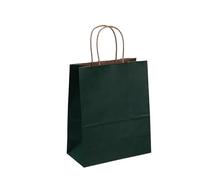 Sac En Papier Avec Poignée Kraft Paper Bags With Handles 10/20/30/50/100PCS Carry Craft Brown White Bag Party(Dark green,12x15x6cm -10pcs)