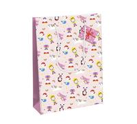 Sac en papier cadeau - Clairefontaine - 28788-2C - Bleu - Papier couché 210 g - Dimensions 26,5 x 14 x 33 cm